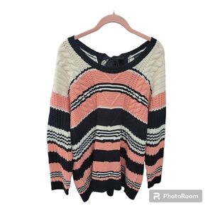 Torrid Cable Pullover Tie Back Sweater Size 1